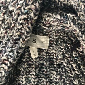 Loft black/grey tweed cardigan L